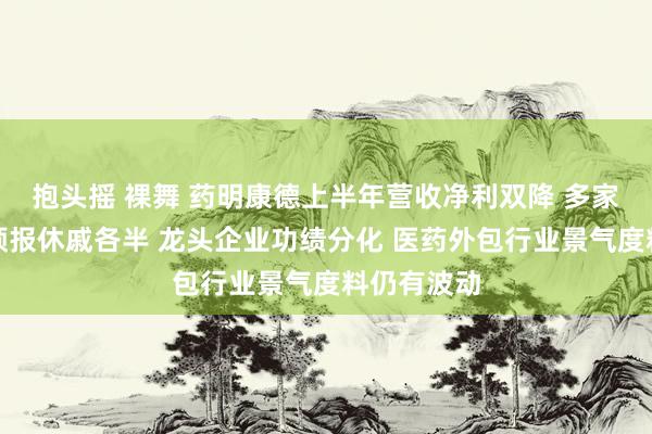 抱头摇 裸舞 药明康德上半年营收净利双降 多家公司中报预报休戚各半 龙头企业功绩分化 医药外包行业景气度料仍有波动