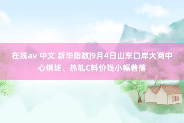 在线av 中文 新华指数|9月4日山东口岸大商中心钢坯、热轧C料价钱小幅着落