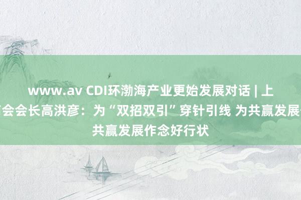 www.av CDI环渤海产业更始发展对话 | 上海市山东商会会长高洪彦：为“双招双引”穿针引线 为共赢发展作念好行状