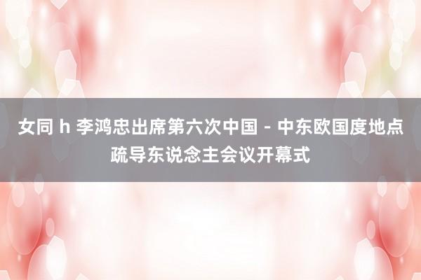 女同 h 李鸿忠出席第六次中国－中东欧国度地点疏导东说念主会议开幕式